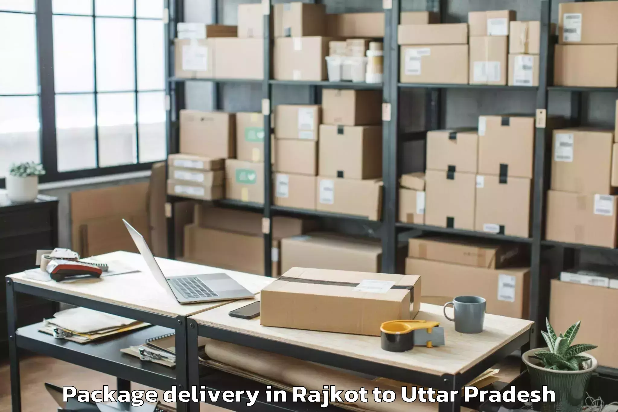 Hassle-Free Rajkot to Lar Package Delivery